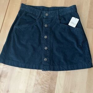 Free People Ray Corduroy Mini Skirt NWT Size 4 Navy